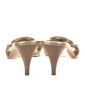 Prada Leather Studded Accents Slides