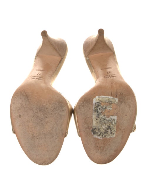 Prada Leather Studded Accents Slides