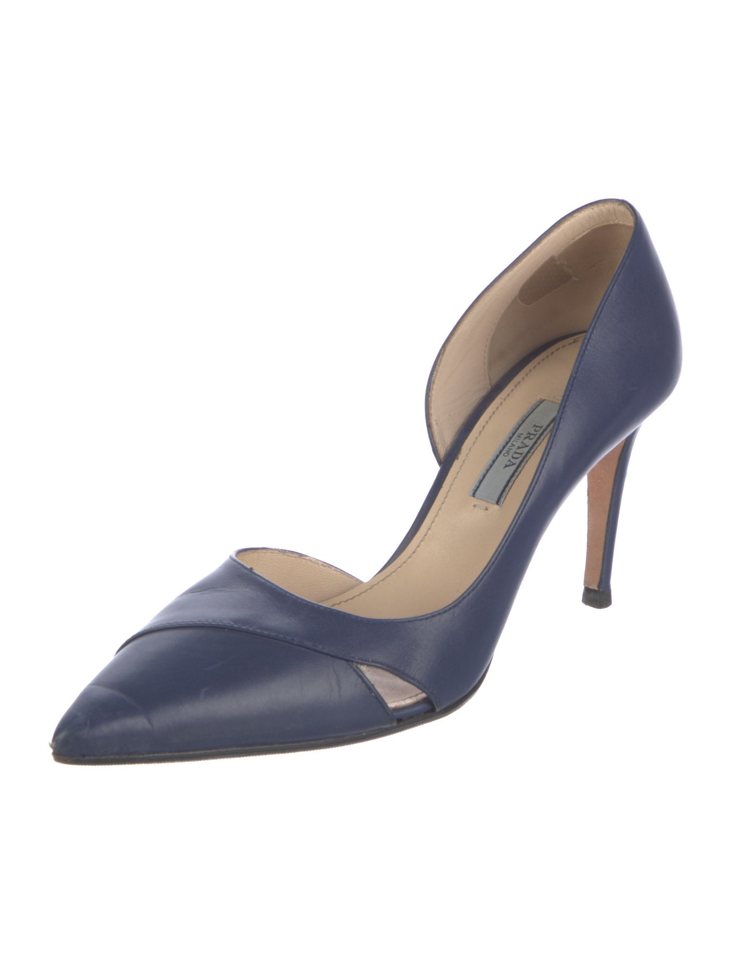 Prada Leather D'Orsay Pumps