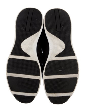 Prada Mesh Leather Trim Embellishment Sneakers