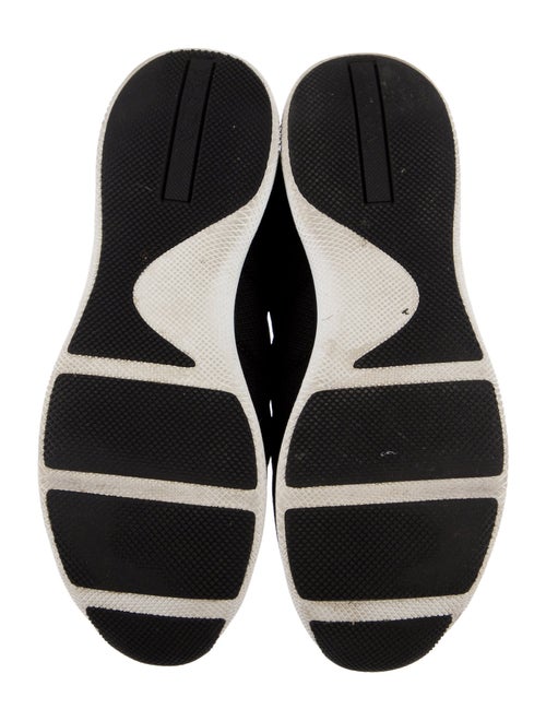 Prada Mesh Leather Trim Embellishment Sneakers