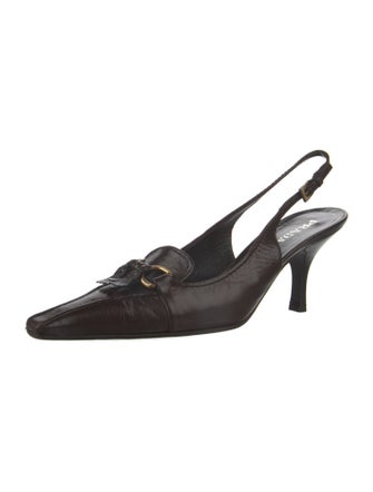 Prada Leather Slingback Pumps