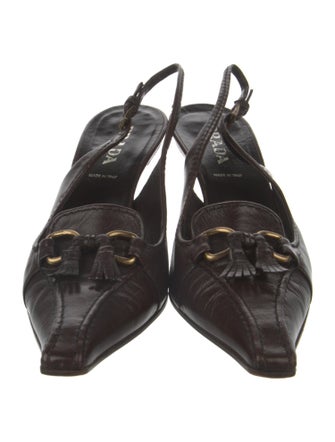 Prada Leather Slingback Pumps
