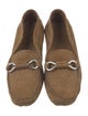 Prada Suede Whipstitch Trim Loafers