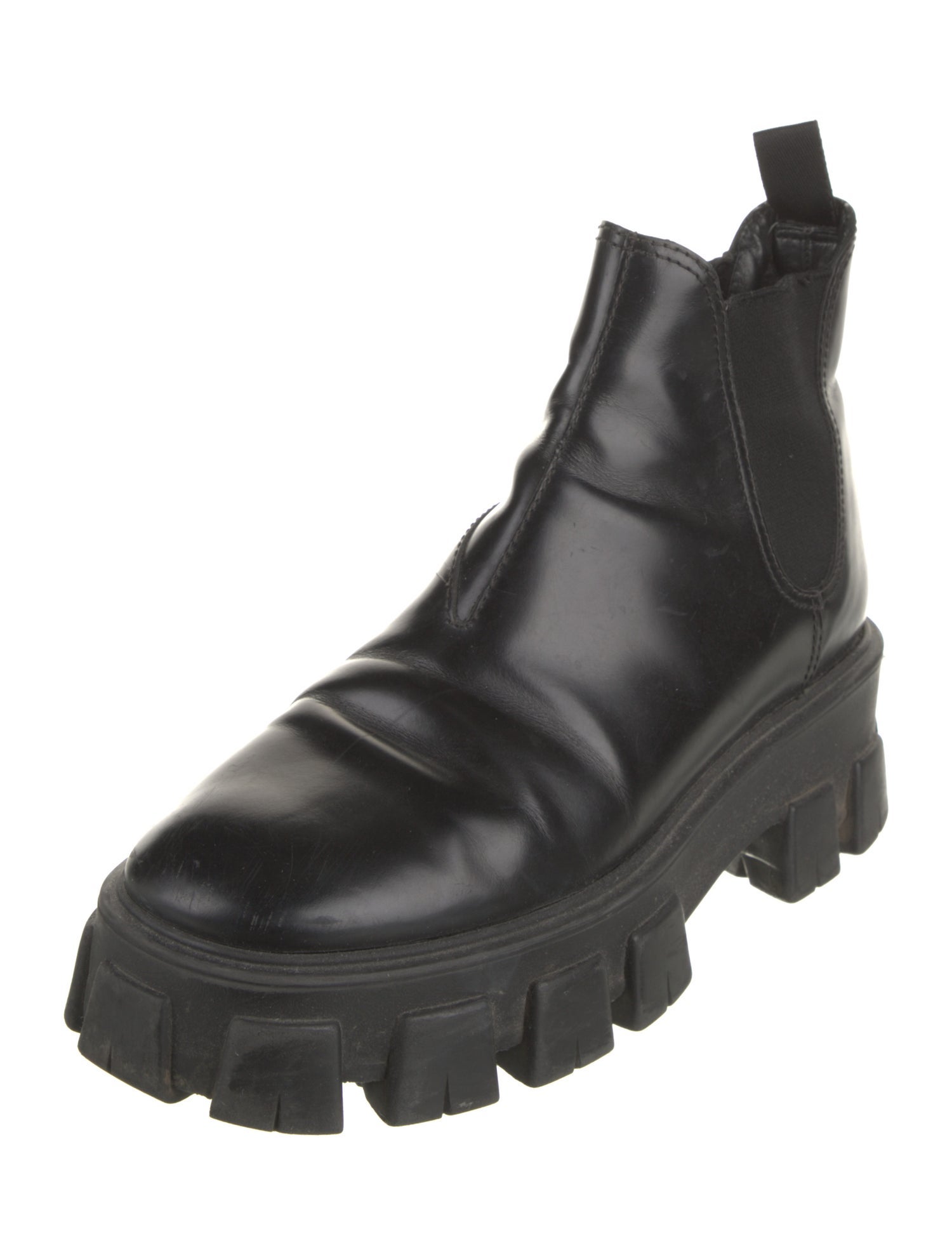 Prada Leather Chelsea Boots