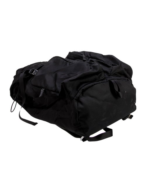 Prada Enameled Metal Triangle Backpack