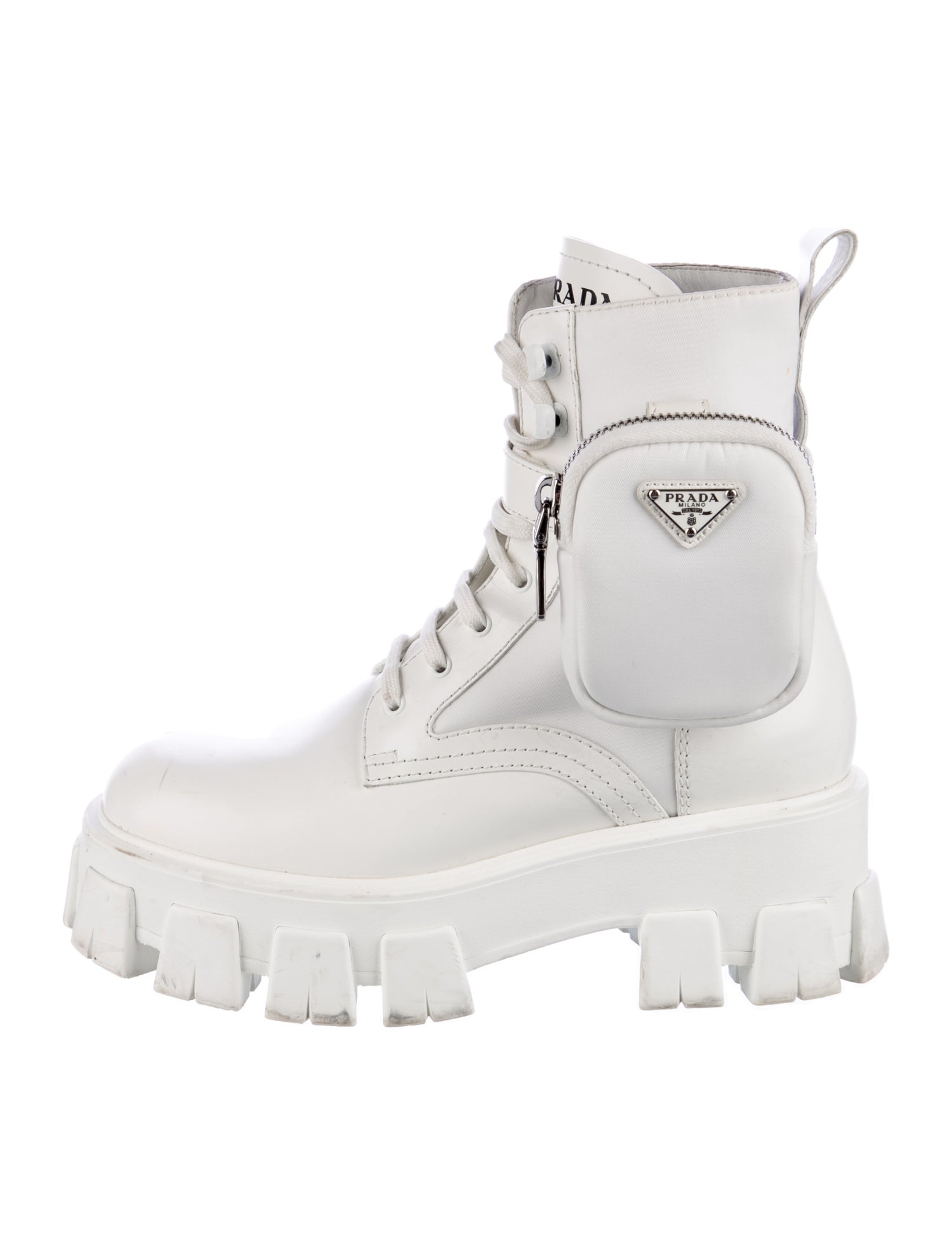 Prada Leather Combat Boots