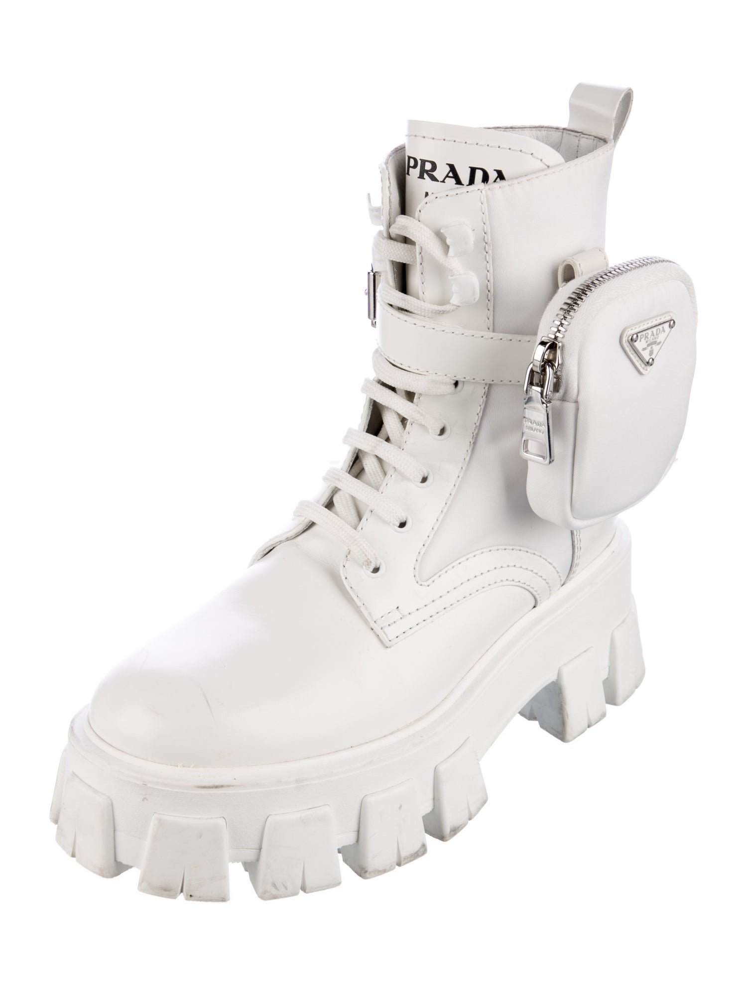 Prada Leather Combat Boots