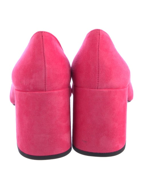 Prada Suede Fringe Trim Accent Pumps