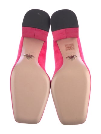 Prada Suede Fringe Trim Accent Pumps