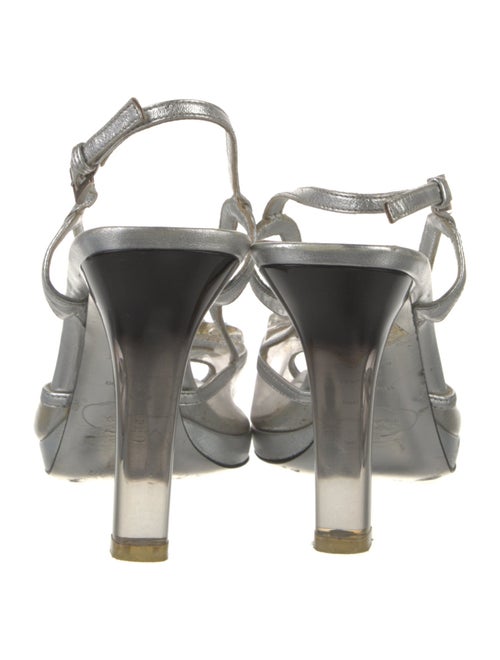 Prada Leather Crystal Embellishments Slingback Pumps