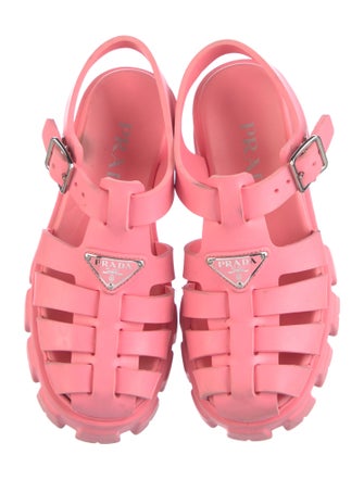 Prada Rubber Slingback Flats