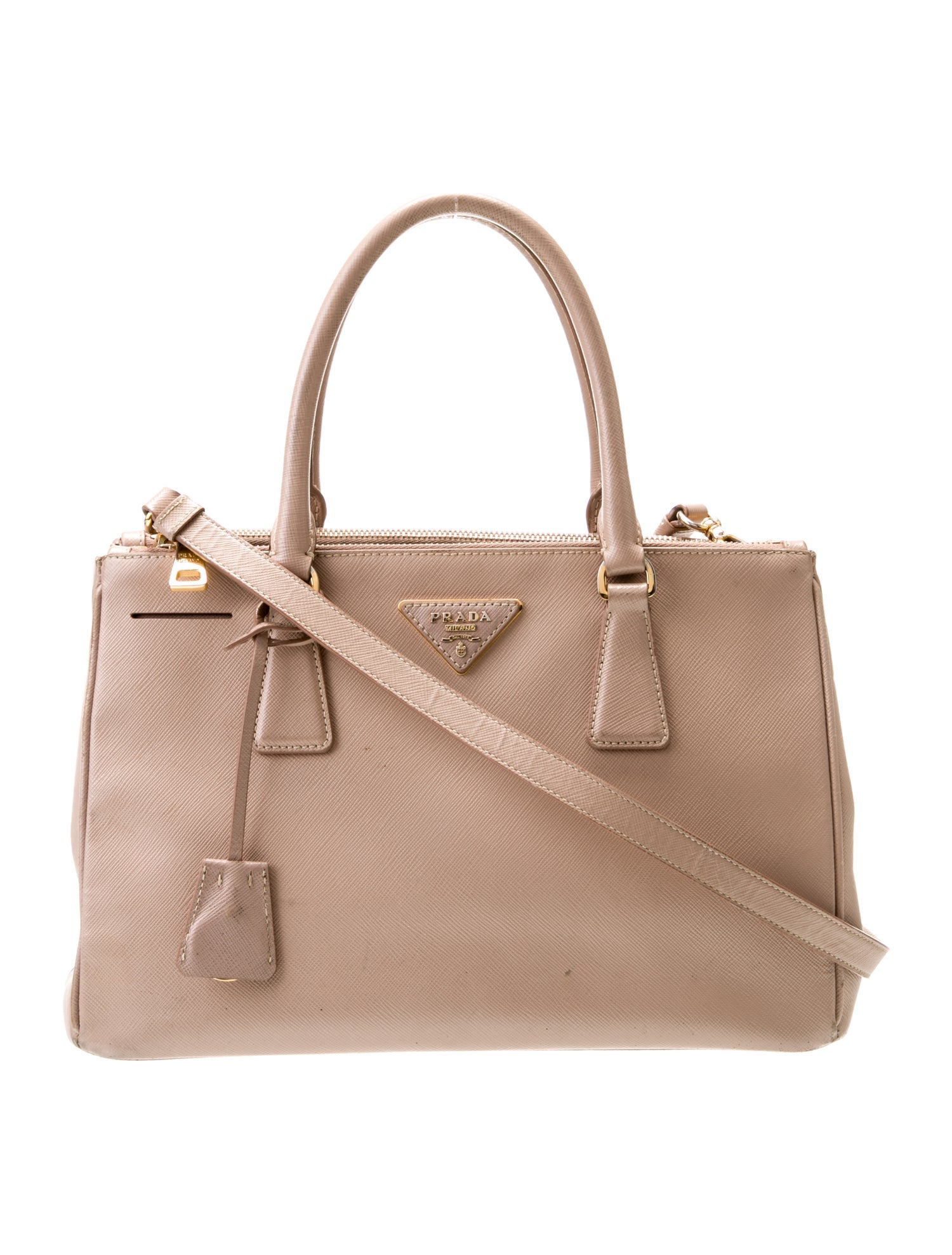 Prada Saffiano Leather Galleria Double Zip