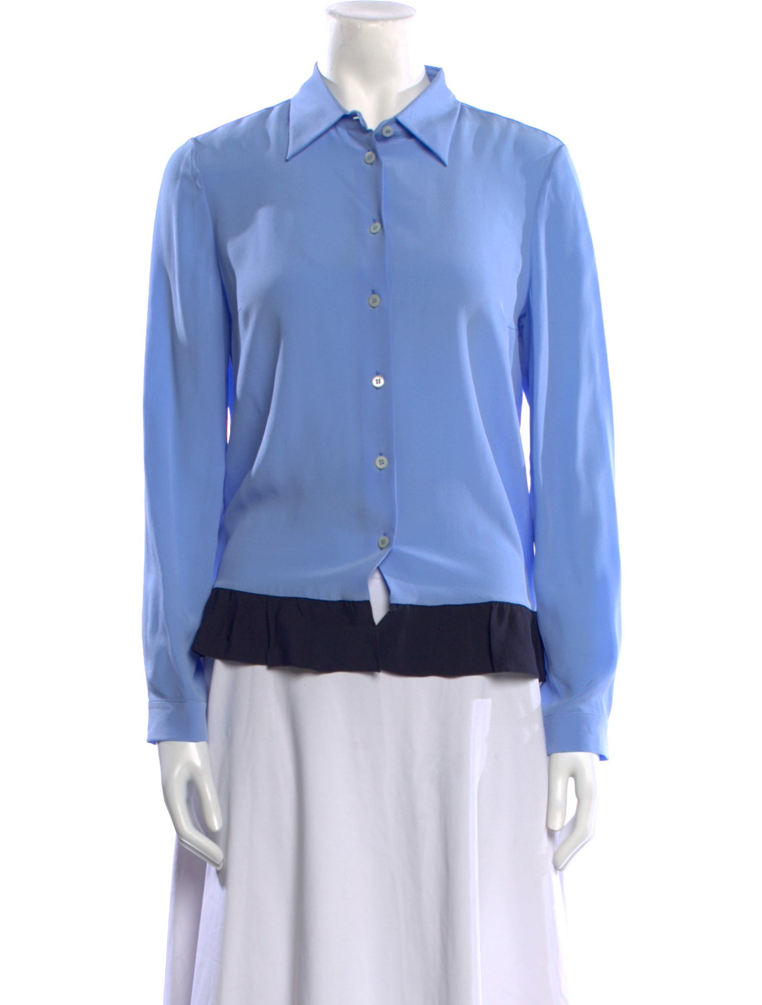 Prada 2017 Silk Button-Up Top