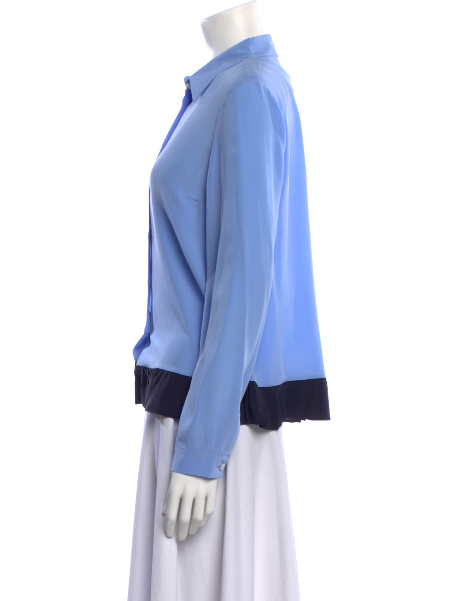 Prada 2017 Silk Button-Up Top