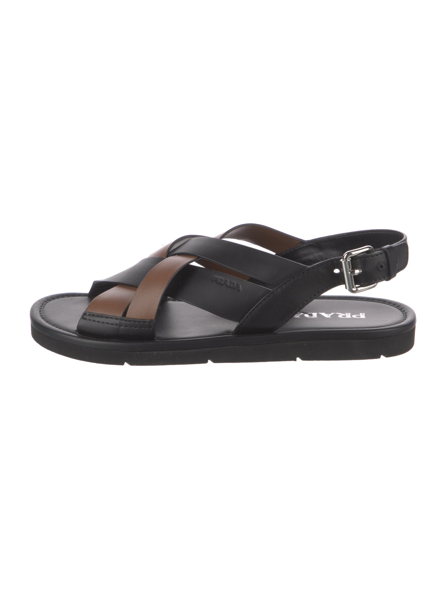 Prada Leather Slingback Sandals