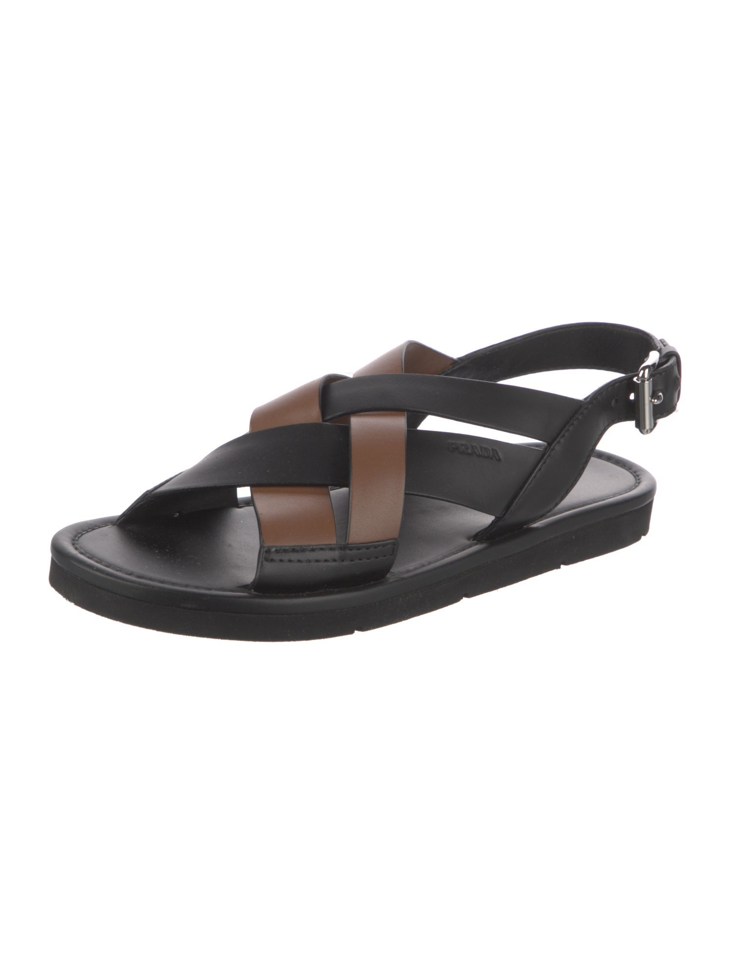 Prada Leather Slingback Sandals