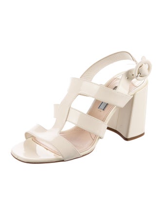 Prada Patent Leather Slingback Sandals