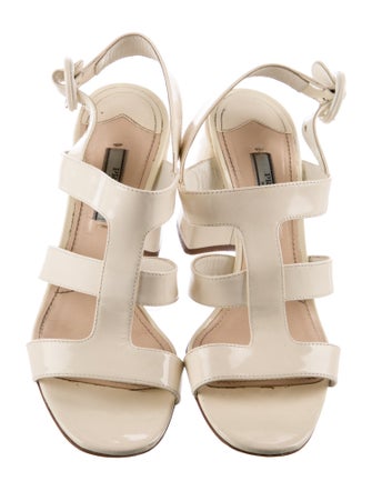 Prada Patent Leather Slingback Sandals