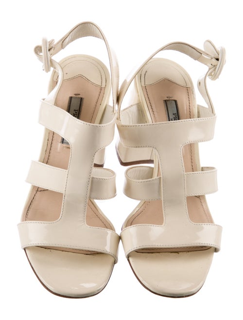 Prada Patent Leather Slingback Sandals