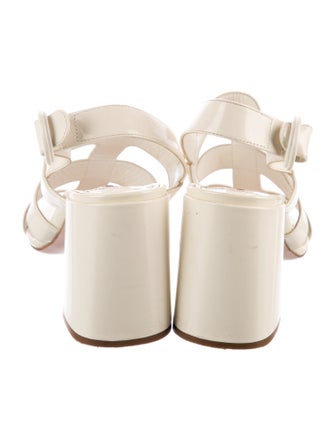 Prada Patent Leather Slingback Sandals