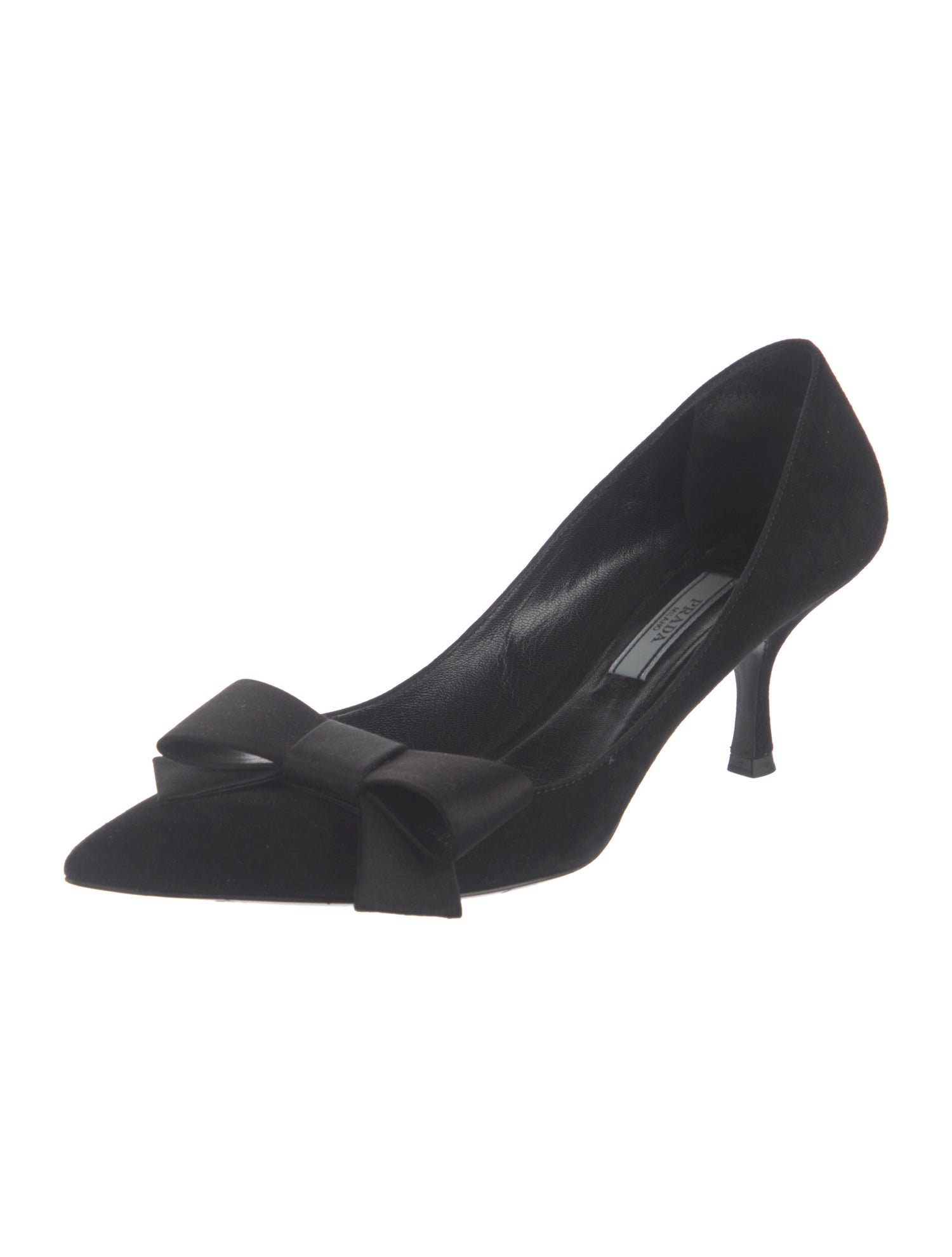 Prada Suede Bow Accents Pumps