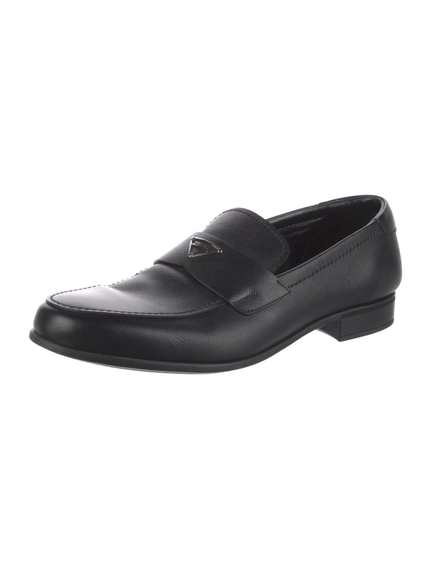 Prada Saffiano Leather Leather Loafers