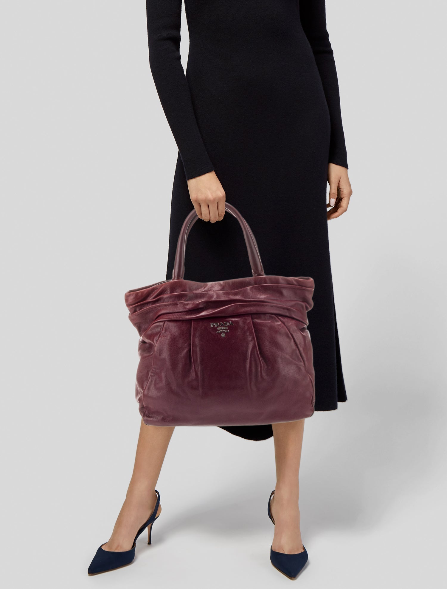 Prada Leather Top Handle Bag