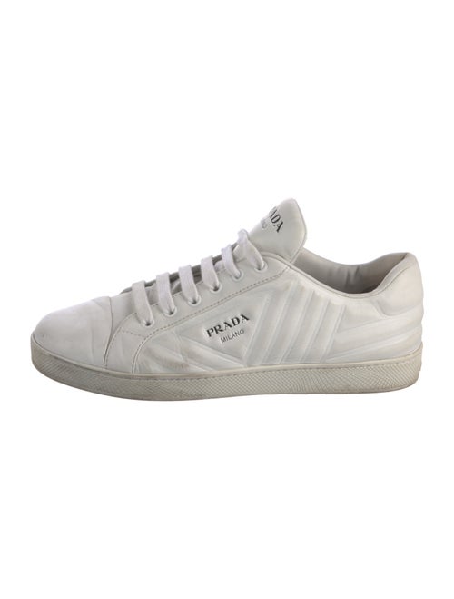 Prada Quilted Pattern Leather Sneakers