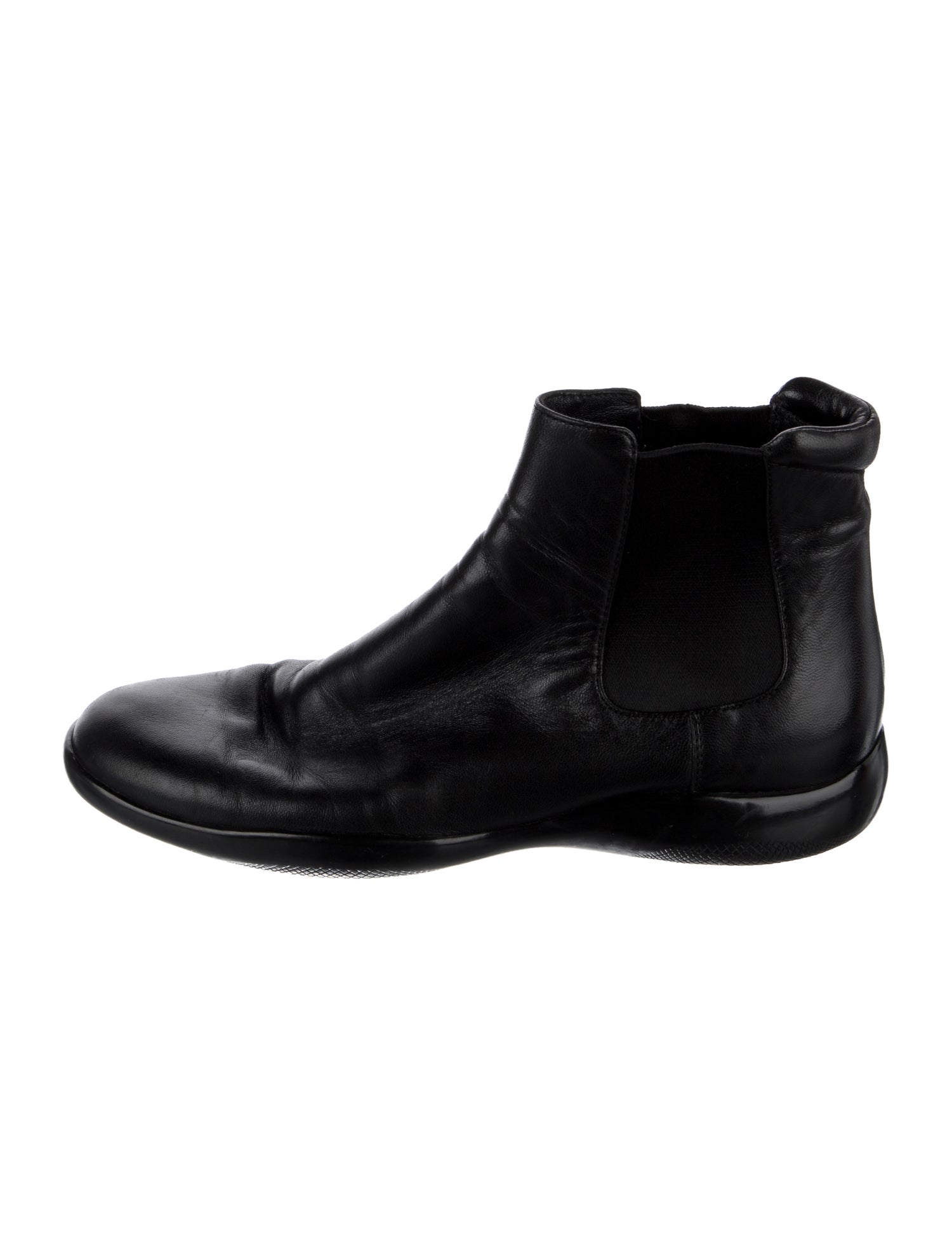 Prada Sport Leather Chelsea Boots
