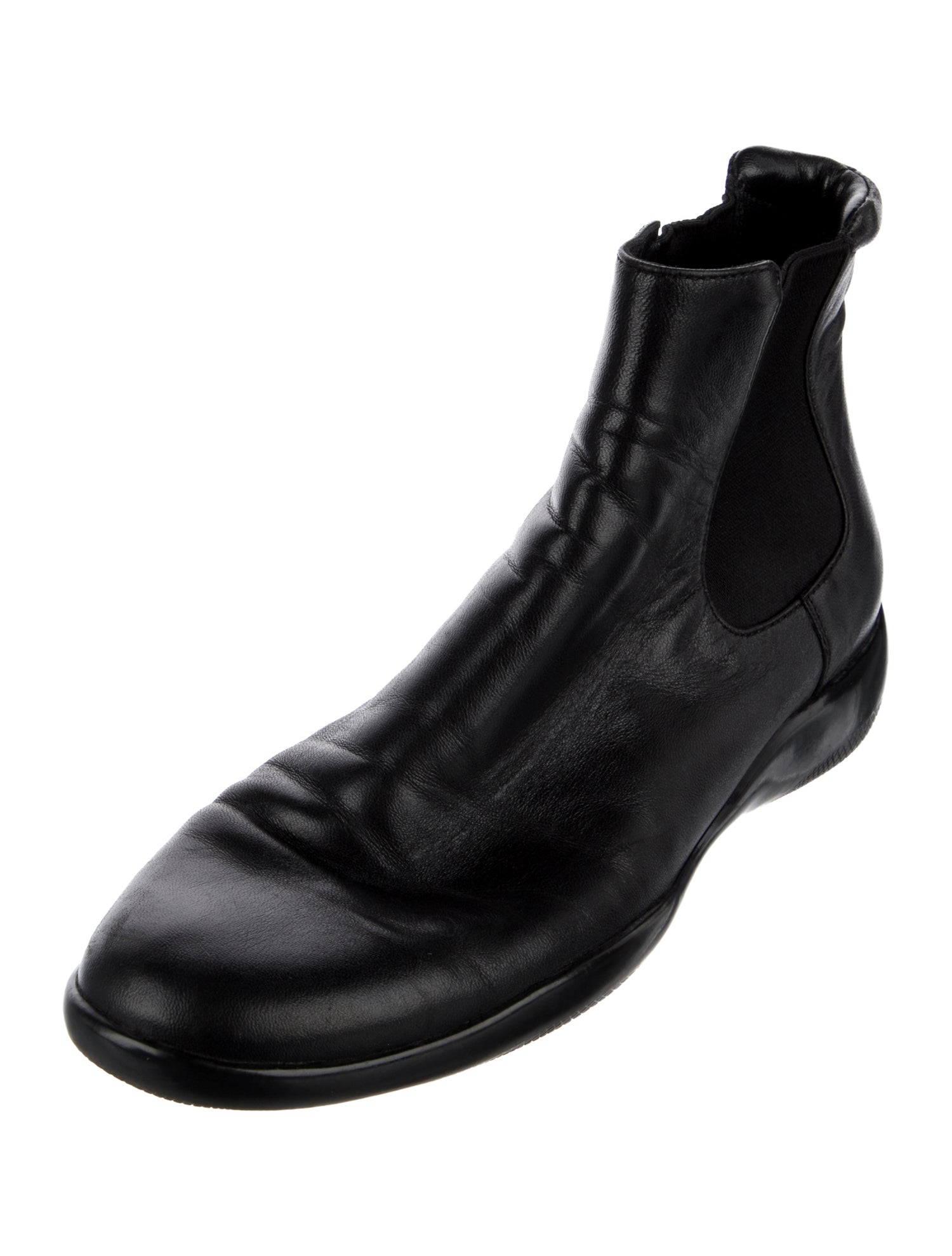 Prada Sport Leather Chelsea Boots
