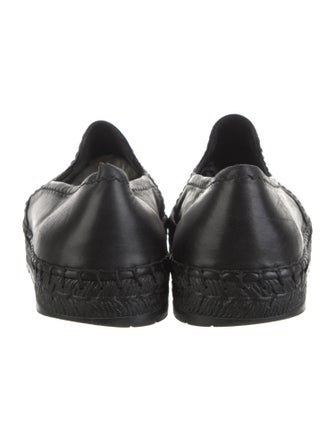 Prada Signature Logo Leather Espadrilles