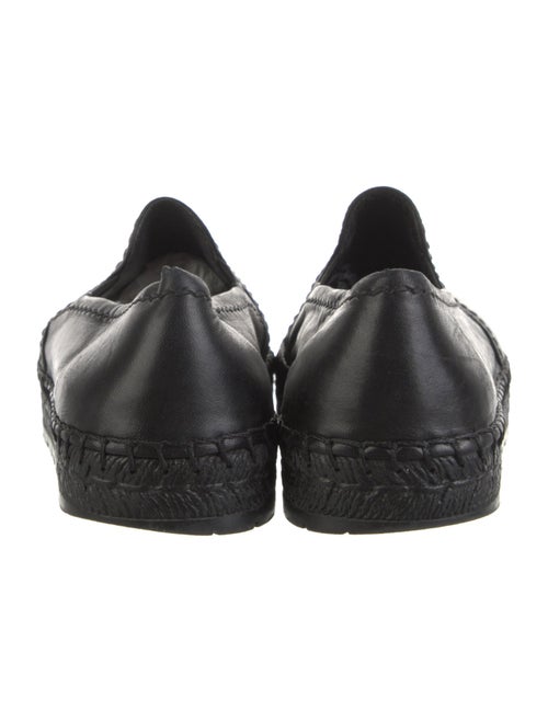 Prada Signature Logo Leather Espadrilles