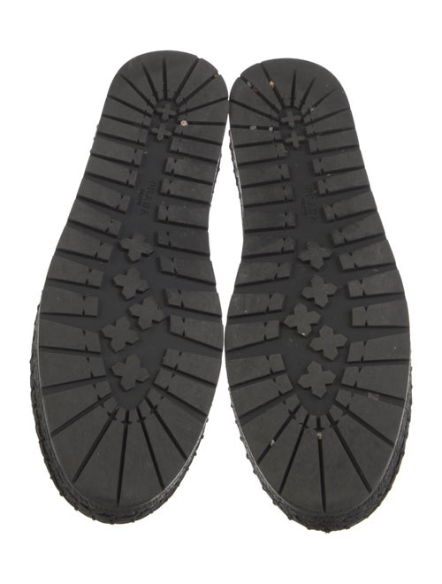 Prada Signature Logo Leather Espadrilles