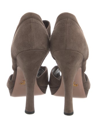 Prada Suede D'Orsay Pumps