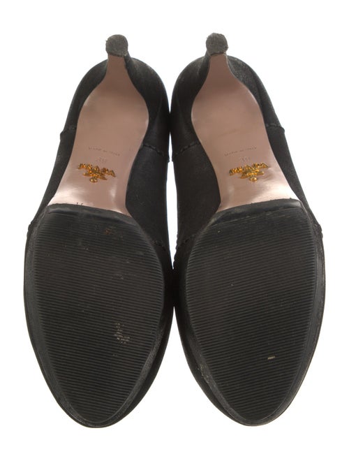 Prada Suede Whipstitch Trim Pumps