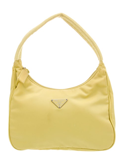 Prada Enameled Metal Triangle Hobo