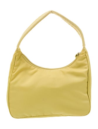 Prada Enameled Metal Triangle Hobo