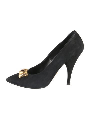 Prada Pumps Suede Studded Accents IT 40 | 10