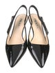 Prada Vara Bow Accent Patent Leather Slingback Pumps