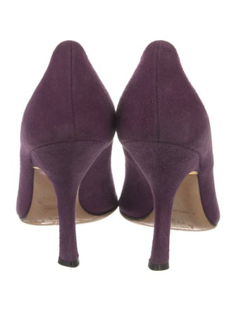 Prada Suede Bow Accents Pumps