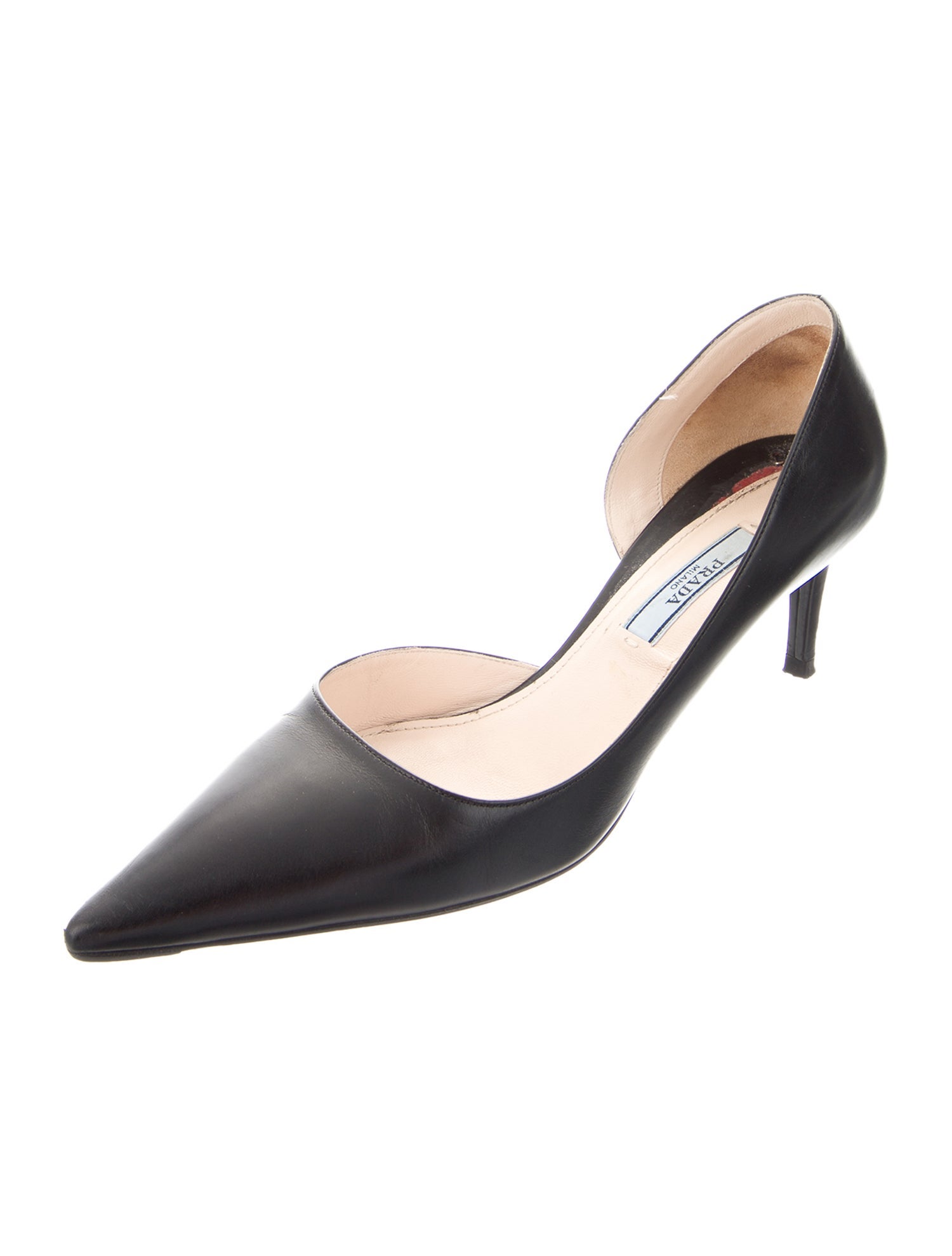 Prada Leather D'Orsay Pumps
