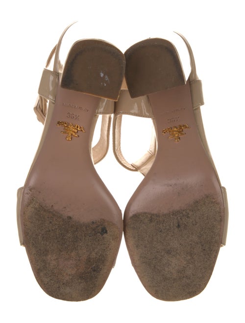 Prada Patent Leather T-Strap Sandals