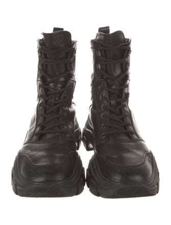 Prada Leather Combat Boots