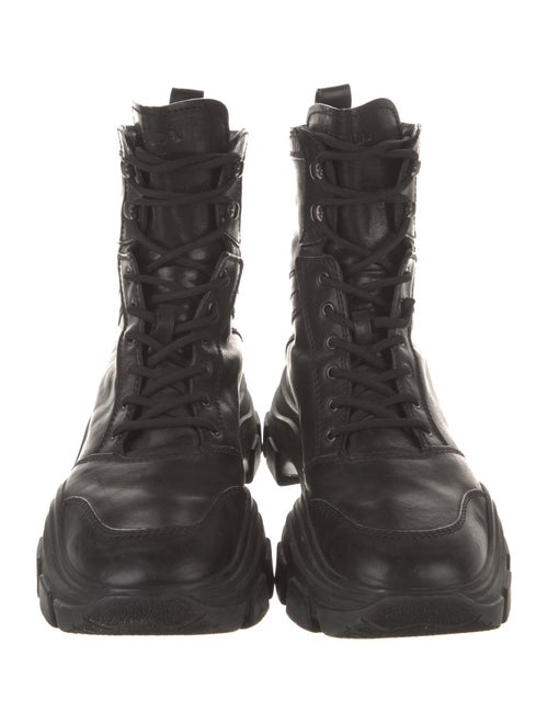 Prada Leather Combat Boots
