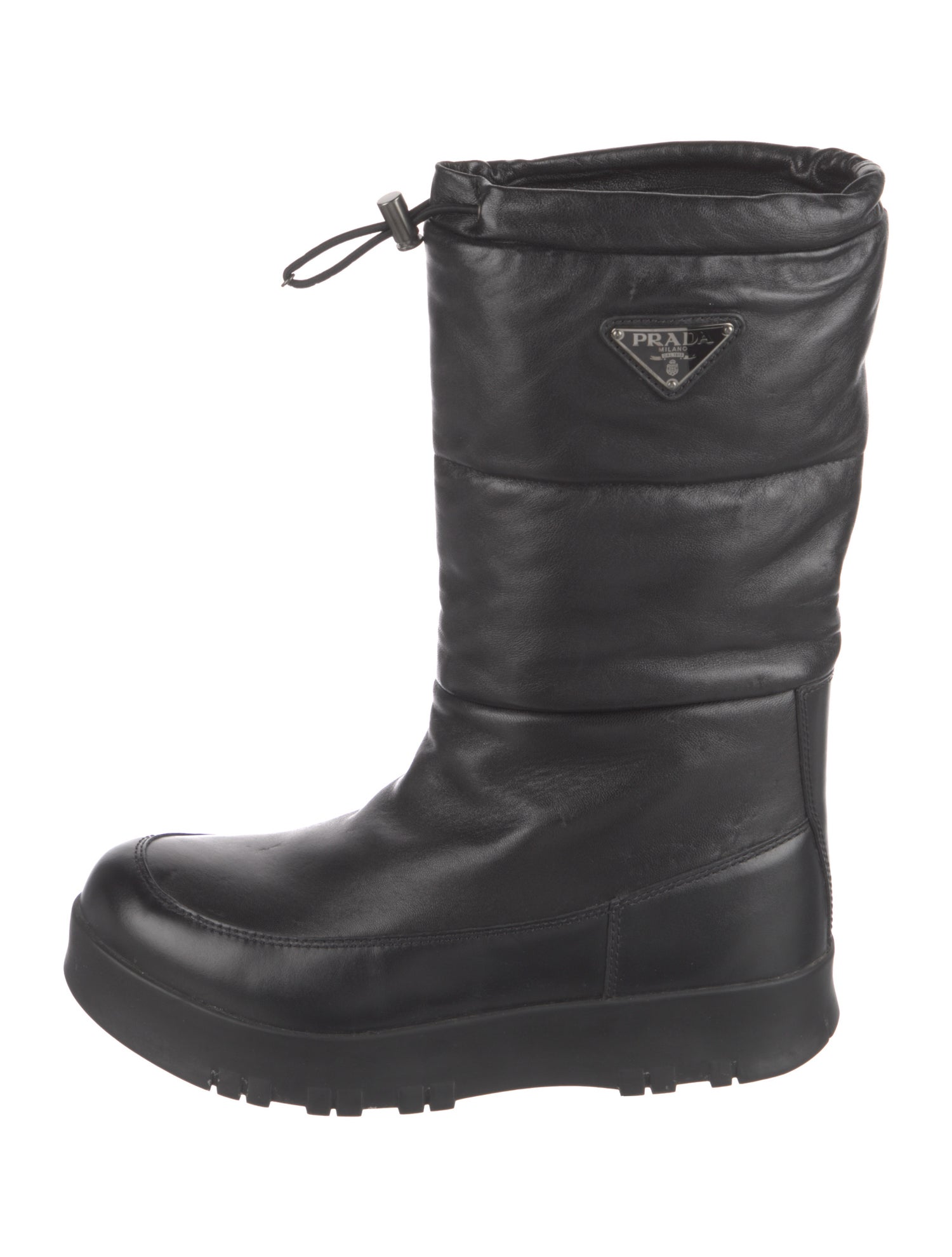 Prada Leather Rain Boots