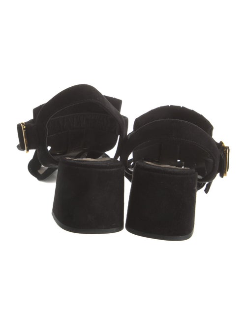 Prada Suede Cutout Accent Slingback Sandals