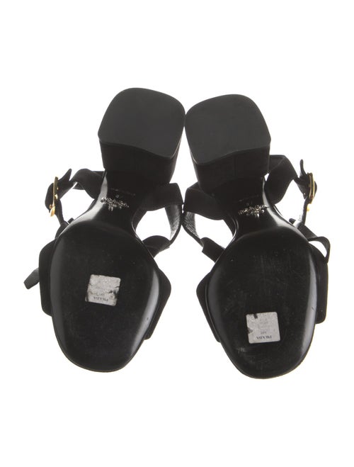 Prada Suede Cutout Accent Slingback Sandals