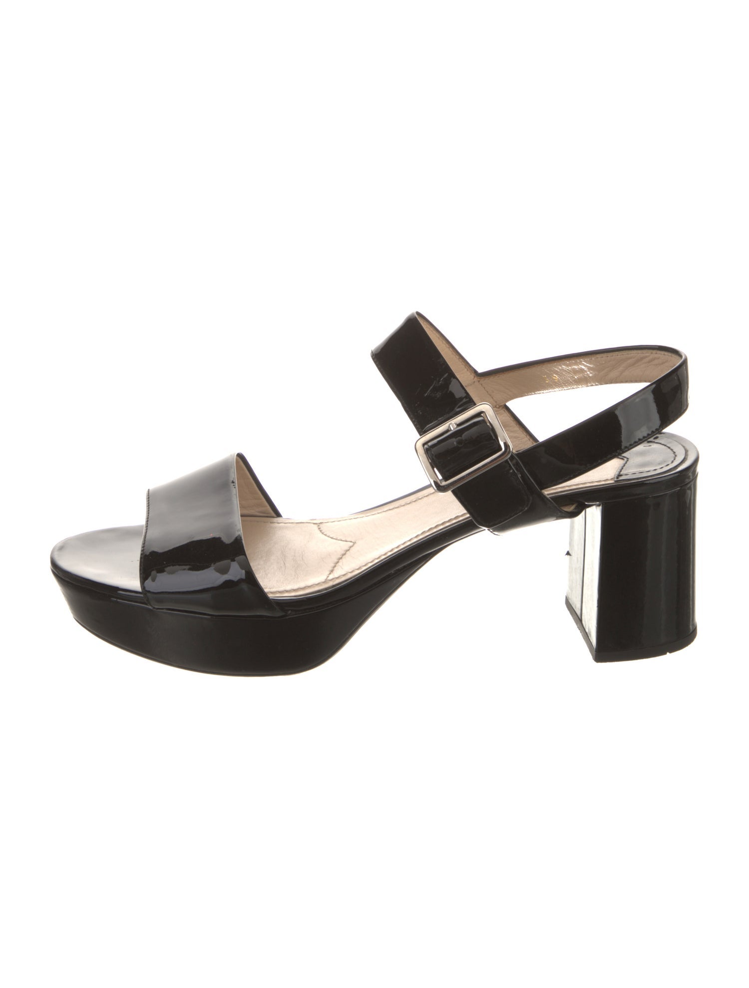 Prada Patent Leather Slingback Sandals