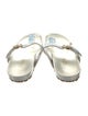 Prada Leather Patterned Flip Flops